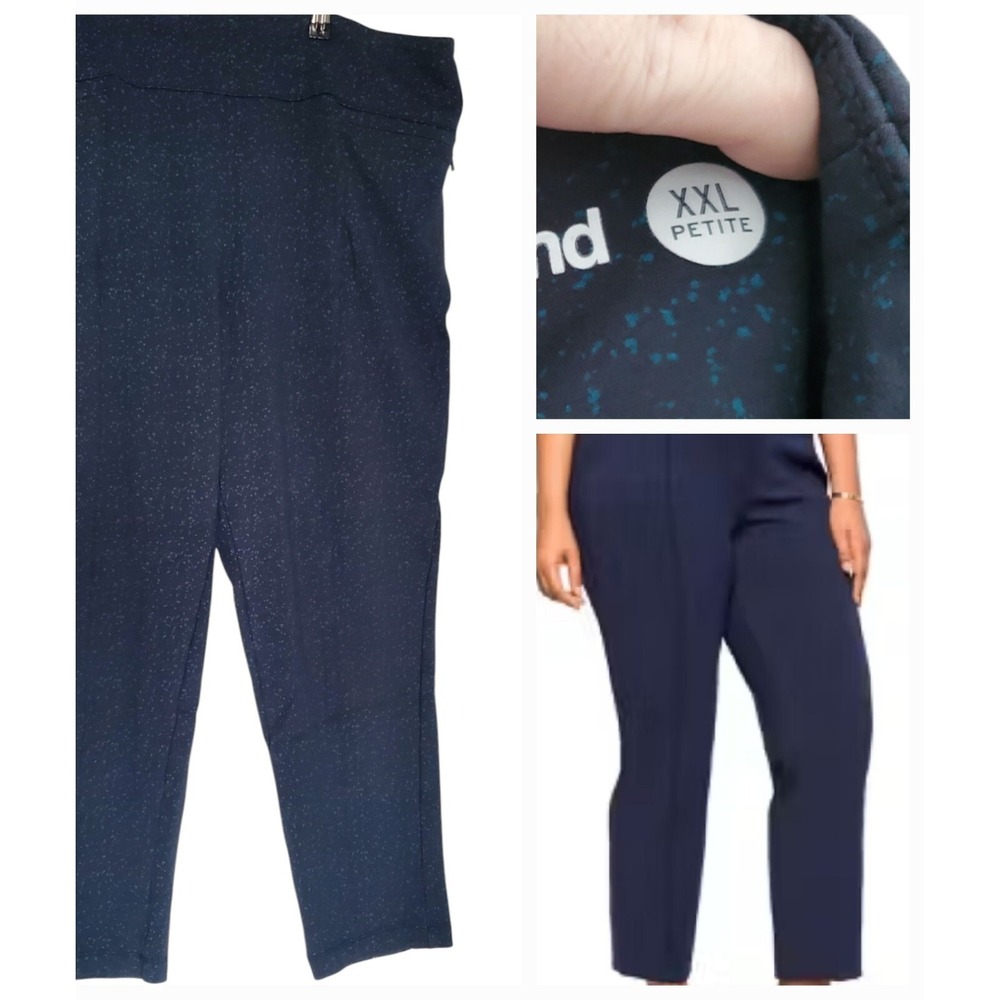 Betabrand Paint Spatter Print athleisure Journey Pants Yoga navy Size xxL 36x24‎